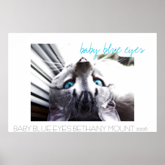 baby blue öga poster (Framsidan)