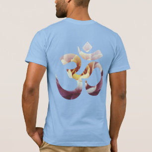 Baby blue Om Lotus Mantra Yoga Manar-mall T Shirt