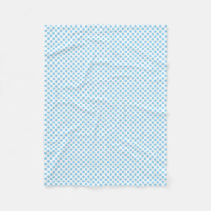 Baby blue om vit liten Storlek polkbildare, blanke Fleecefilt