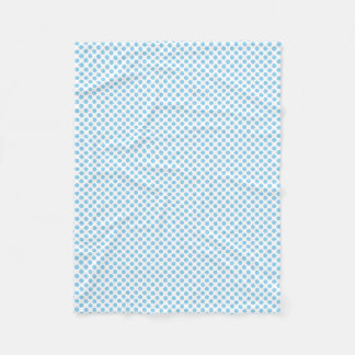 Baby blue om vit liten Storlek polkbildare, blanke Fleecefilt