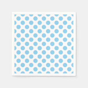 Baby blue om vit stor Storlek Polka dots Papper Pappersservett
