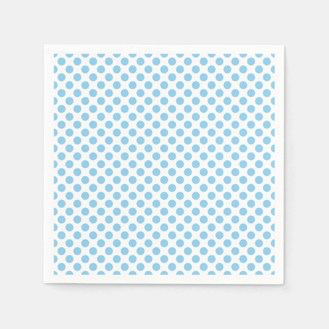 Baby blue om Vita medelStorleka Polka dots Papper Pappersservett (Framsidan)