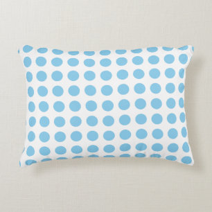 Baby blue om Vita stora Vågrät Polka dots Prydnadskudde