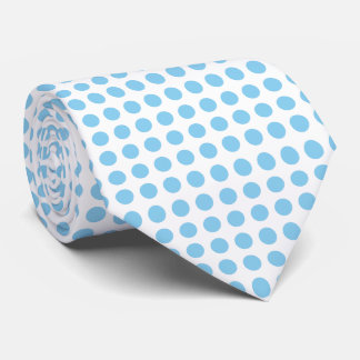 Baby blue om Vita stora Vågrät Polka dots Slips