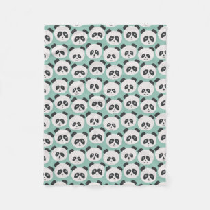 Baby blue Pandabjörn Fleecefilt