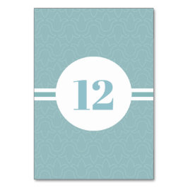 Baby blue pastel färg enkelt blommönster bordsnummer