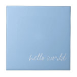 Baby blue personlig kakelplatta<br><div class="desc">Baby blue är en blek azure,  en av pastellerna färg. Den första registrerade användan baby blue som färg namn på engelska var 1892.</div>