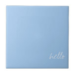 Baby blue personlig kakelplatta<br><div class="desc">Baby blue är en blek azure,  en av pastellerna färg. Den första registrerade användan baby blue som färg namn på engelska var 1892.</div>