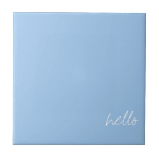 Baby blue personlig kakelplatta