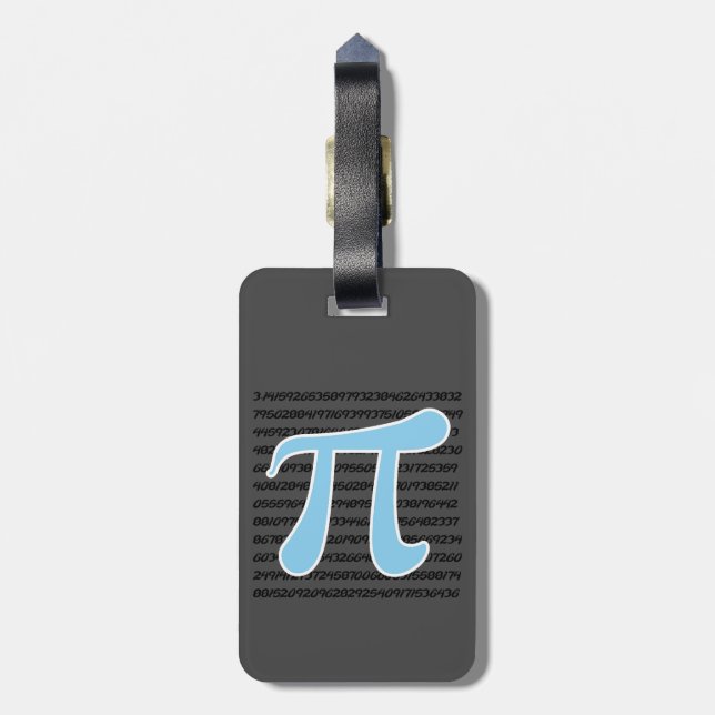 Baby blue Pi-symbol Bagagebricka (Baksidan Lodrät)