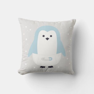 Baby Blue Pingvin Kuddinkast Kudde