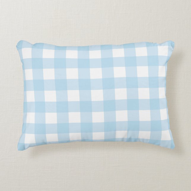 Baby blue planerad prydnadskudde (Framsidan)