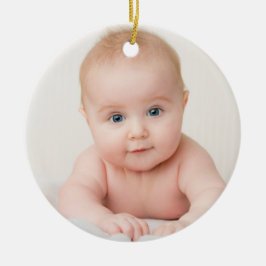 Baby blue Pojke-foto Julgransprydnad Keramik