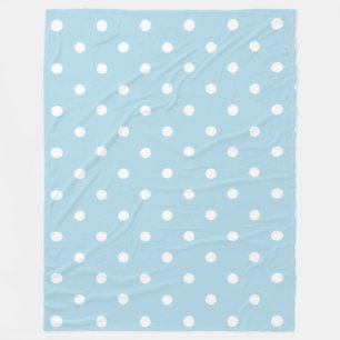Baby blue Polka dots Fleecefilt