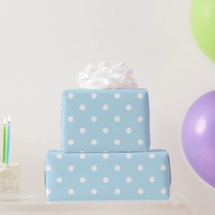 Baby blue Polka dots Presentpapper