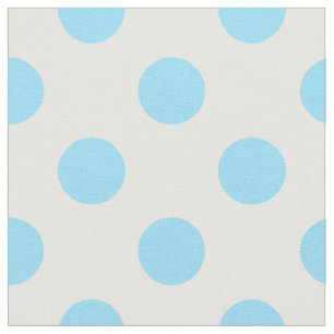 Baby blue polka dots tyg