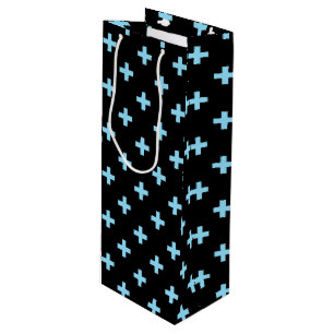 Baby blue polka kor på svart