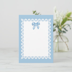 Baby Blue Prickiga Rosett & Klassisk och Charmeran Anteckningskort