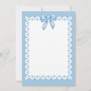 Baby Blue Prickiga Rosett & Klassisk och Charmeran Tack Kort