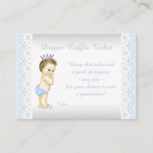 Baby Blue Prince Blöja Lotteri Biljett Tilläggskort