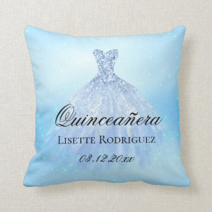 Baby blue Quinceanera-Personlig Kudde