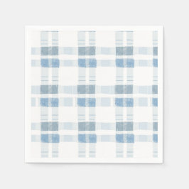 Baby blue Rand Kontrollerad Mönster Pappersservett