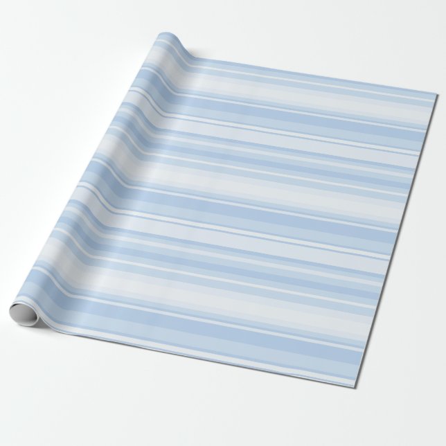 Baby blue rand presentpapper (Utrullad)