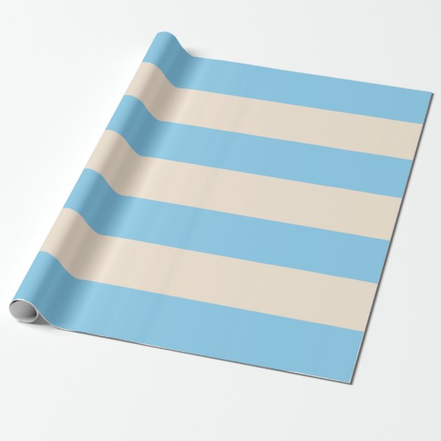 Baby blue Rand Presentpapper (Utrullad)