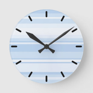 Baby blue rand rund klocka