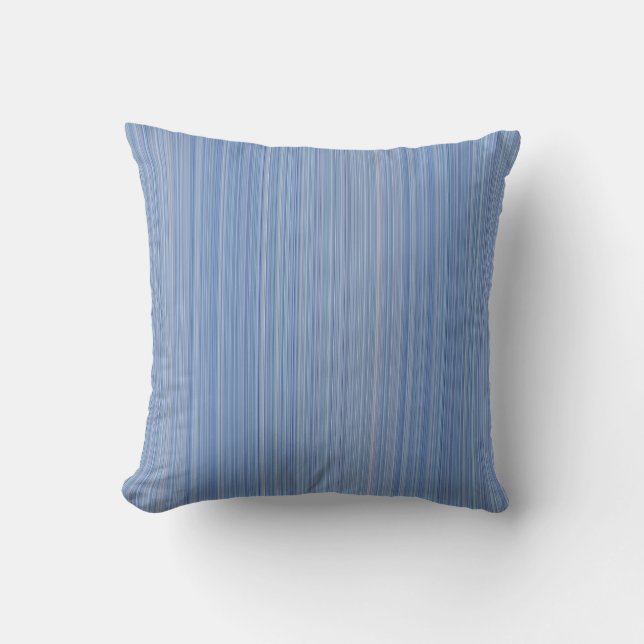Baby Blue Ränder Kudde (Framsida)
