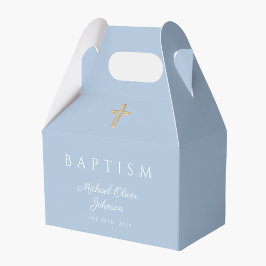 Baby blue Religiösa Kor Boy Baptism Presentaskar