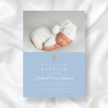 Baby blue Religiösa Kor Boy Photo Baptism