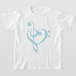 Baby blue Rensning och masskrensning Heart Tee Shirt
