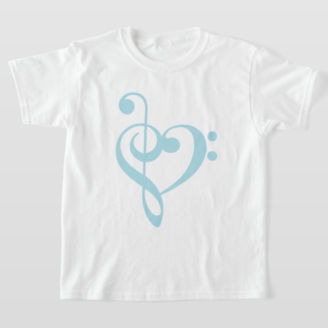 Baby blue Rensning och masskrensning Heart Tee Shirt (Laydown)