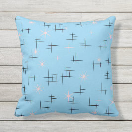 Baby blue Retro mönster Kudde