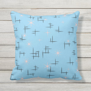 Baby blue Retro mönster Kudde