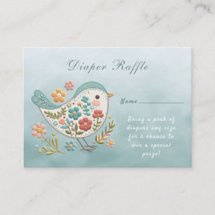 Baby Blue Rosa Flowers Baby Shower Tilläggskort