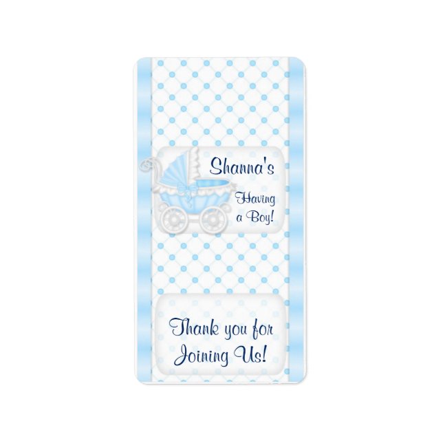 Baby blue Shower Hersheys Miniature Candy pub-wrap Adressetikett (Framsidan)