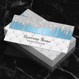 Baby blue Silver-drivrutiner för bakverk Visitkort