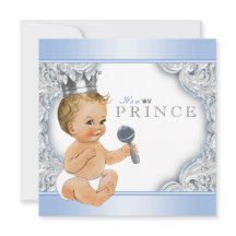 Baby blue Silver Prince Baby Shower