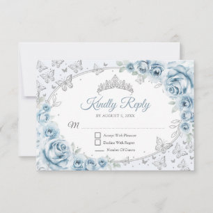 Baby Blue Silver Quinceanera Svar