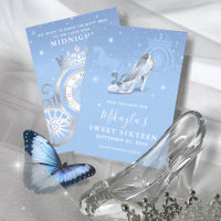 Baby Blue Silver Skor Cinderella Sweet 16 Födelsed