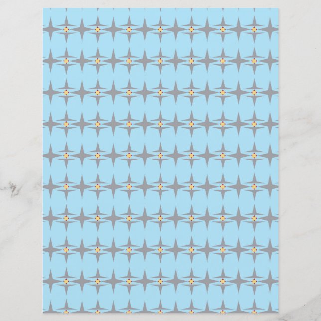 baby blue skrapbokning i stil 1960-talet papper (Framsida)