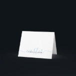 Baby blue skript för efternamn för Bröllop Light Anteckningskort<br><div class="desc">Skriptkort för Chic-familjen Namn par Light Baby blue Lavender Pastel Bröllop</div>