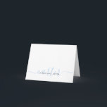 Baby blue skript för efternamn för Bröllop Light Anteckningskort<br><div class="desc">Skriptkort för Chic-familjen Namn par Light Baby blue Lavender Pastel Bröllop</div>