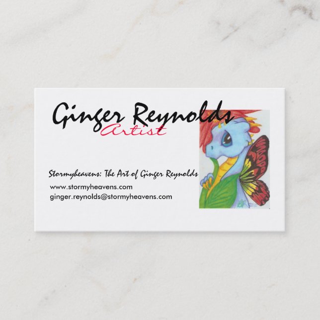 Baby blue sländavisitkort visitkort (Framsida)