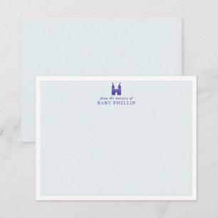 Baby Blue Slott Nurseries Notkort Anteckningskort
