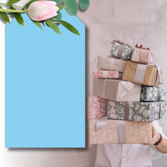 Baby blue Solid Färg | Klassisk | ELEGANT Presentetikett (Skapare uppladdad)
