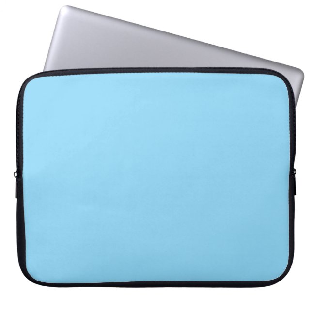Baby blue Solid Färg Laptop Fodral (Framsidan)