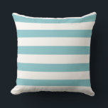 Baby blue strimlad Dekorativ kudde<br><div class="desc">Baby blue strippat Dekorativ kudde. Anpassa med ditt namn eller dekorera soffan med den här baby blue strippade kudden.</div>
